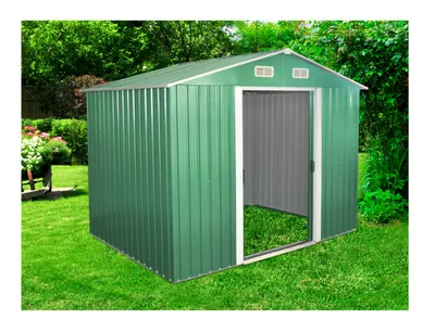 Zdjęcie produktu dla Metalowy domek ogrodowy Stanley III 226 x 291 cm zielony