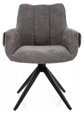Image de Chaise pivotante en tissu - Gamme Gio - Gris