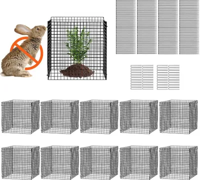 Produktbild von Pflanzenschutzkäfig für Gemüse - 10er-Set - 305x305x305mm - Tierabwehr - Hochwertiger Pflanzenkäfig - Gartenbedarf