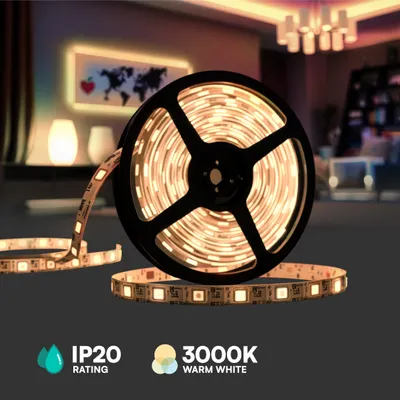 Obrázek produktu pro Světelné pásky LED - Světelné pásky 3528 - 120 - IP20 - 3000K - 5m role