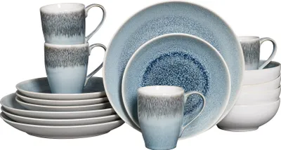 Produktbild von CreaTable, 24301, Caldera Eisblau, Kombiservice 16-tlg, Steinzeug
