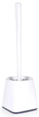 Image de Brosse WC en silicone avec support - Blanc