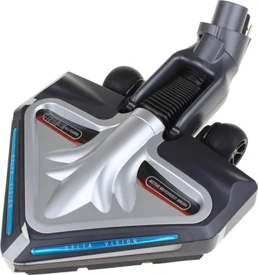 A close-up studio shot of a vacuum cleaner floor head attachment.