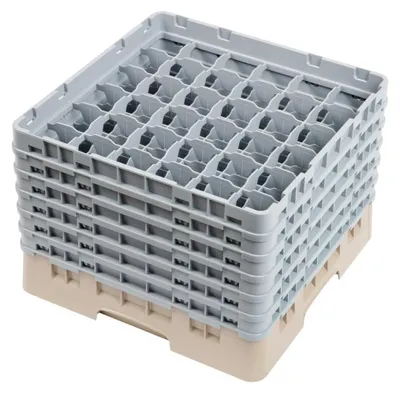 Gläserrek 36 Fächer mit 6 Verlängerungen, beige