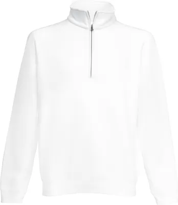 Produktbild von Fruit Of The Loom Herren Premium 70/30 Sweatshirt mit Reißverschluss am Kragen RW3166 (XL) (Weiß)