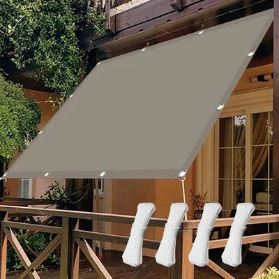 Productafbeelding van Waterdicht Schaduwdoek Rechthoekig 120x240 cm UV-Bescherming 98% Zonwering Zeil Tuin en Balkon