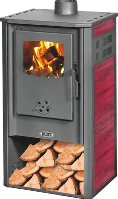 Obrázek produktu pro Krbová kamna BLIST Atene S Ceramic, 7,5 kW, červená