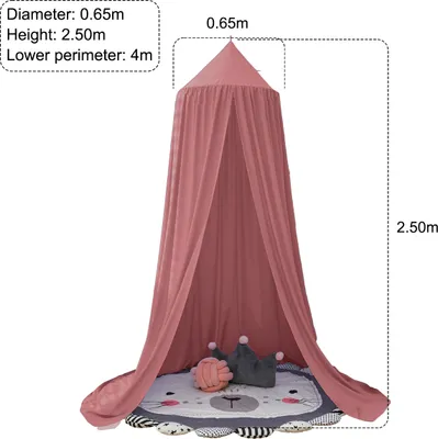 Produktbild von Betthimmel Babybett Baldachin Moskitonetz für Schlafzimmer Moskitonetz Insektenschutz Kinder Prinzessin ,(Rot)