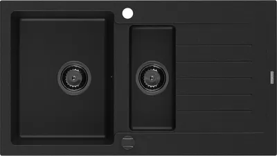 Immagine prodotto di Mexen Matias lavello in granito 1,5 vasca con scolapiatti 900 x 505 mm, nero, sifone nero - 6502901505-77-B