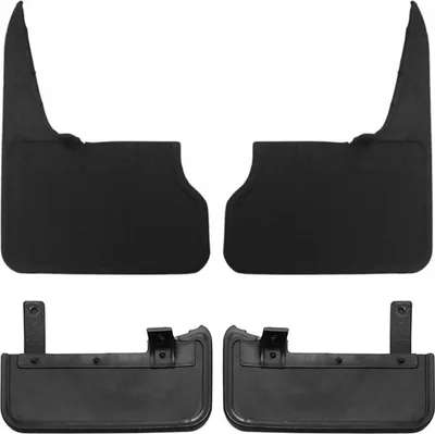 Image de Bavettes Garde Boue pour VW Transporter T5 2003-2015 Avant & Arrière Noir 4Pcs