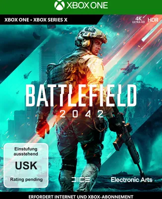 The cover art for the video game Battlefield 2042, featuring a soldier in tactical gear.