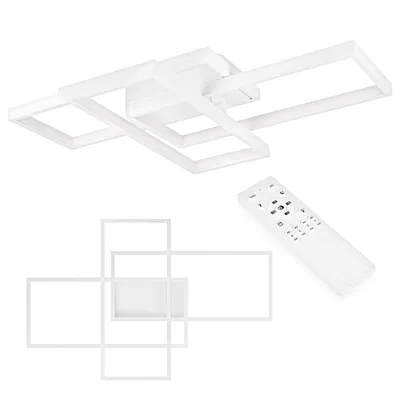 Produktbild von MasterLED Deckenleuchte – 560×370×80 mm – 3000–6500K CCT – 72W – weiß – led deckenleuchte mit fernbedienung – dimmbare deckenleuchte – Orion