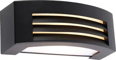 Zdjęcie produktu dla Nowoczesna lampa ścienna zewnętrzna czarna IP44 - Hurricane 1