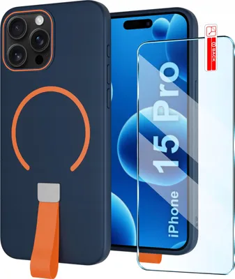 Immagine prodotto di Etui z Paskiem na palec Matowe do iPhone 15 Pro |do MagSafe +Szkło