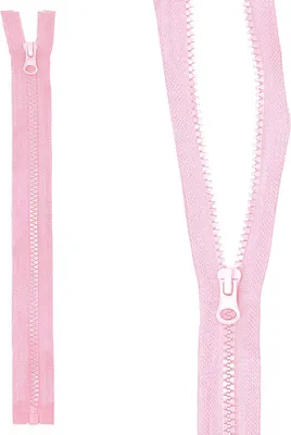 Produktbild von mumbi Reißverschluss teilbar 5mm 30cm Rosa Kunststoff Reißverschlüsse mit Zipper grobe Zähne