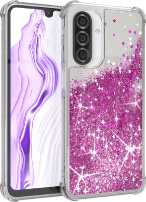 Produktbild von EAZY CASE - Glitzer Hülle kompatibel mit Samsung Galaxy A26 Glitzer Schutzhülle, Soft Case, Backcover Transparent mit Motiv