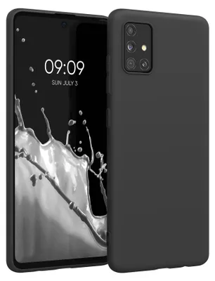 Produktbild von kwmobile Handyhülle für Samsung Galaxy A51 Hülle - TPU Case - Kabelloses Laden - Schutzhülle Cover in Schwarz matt