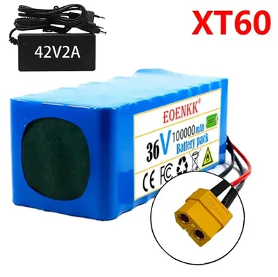 Obrázok produktu pre Lítiová batéria 42V 100Ah - Batériový balík 10S4P - Pre elektrické bicykle a elektrické skútre - 1000W - Integrovaný systém riadenia batérie (BMS) - Konektor XT60
