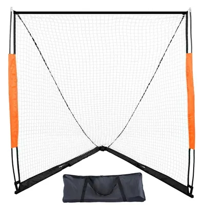 Obrázek produktu pro SucceBuy lakrosová branka, síť na lakros 6' x 6', přenosná lakrosová branka s taškou, sklolaminátové tyče, lakrosové tréninkové vybavení na zahradu, snadno sestavitelná univerzitní branka
