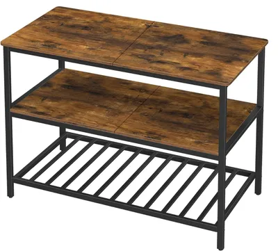 Produktbild von Hoppa! | Kücheninsel | Braun/Schwarz | Stahl - 120 x 60 x 90 cm