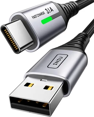Image de Câble USB-C INIU, 3 mètres, Type C, câble de charge USB A vers USB C, charge rapide 3,1A