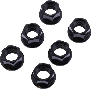 Produktbild von Satz von 6 Kronenmuttern M12x1,25 mm aus Edelstahl V4A schwarz
