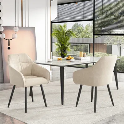 Produktbild von Esszimmerstuhl (2 St), Polsterstuhl,Polsterung mit Samt-Bezug,Küchenstuhl mit Rückenlehne,Wohnzimmer Stühle, Verstellbare Vorderbeine des Stuhls