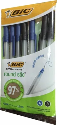 Obrázok produktu pre BiC Round Stic Pens 7 kusov modrá + čierna