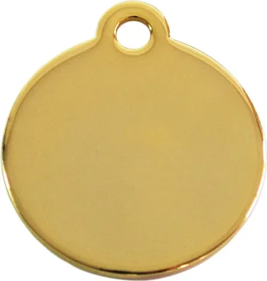 Produktbild von Adressanhänger mit Gravur - rund klein - gold