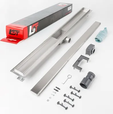 Produktbild von Duschrinne befliesbar 900 x 70 mm höhenverstellbar Duschablauf Duschgitter