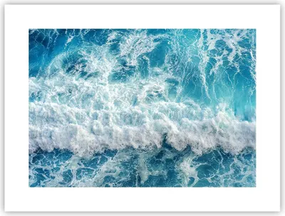 Produktbild von Poster - Poster ohne Rahmen - Meer Welle Ozean - 40x30 cm - Wand Bild - Wanddeko - Wandbilder - Kunstposter - Wandposter - Bilder - Kunstdruck - Wanddekoration - Wandbild - P2XAA40x30-4067