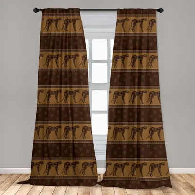 Produktbild von Abakuhaus, Fenstervorhänge, Leopards Geometrische Formen, 2-Panel-Set, 150 x 175 cm