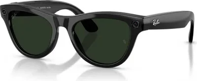 Image de Ray-ban Skyler Meta Gen 2 Lunettes de soleil photochromiques Noir Transitions Graphite Green/CAT1-3 / 52 Hommes,Femmes Noir Transitions Graphite Green/CAT1-3