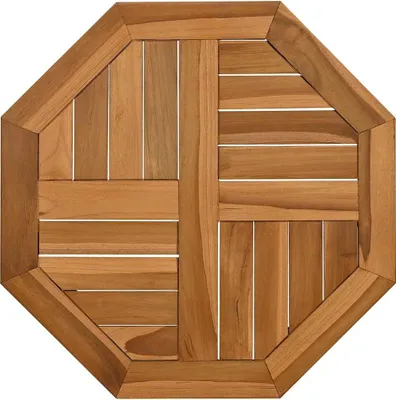Image de vidaXL Plateau de table octogonal 50x50x2,5 cm en teck massif