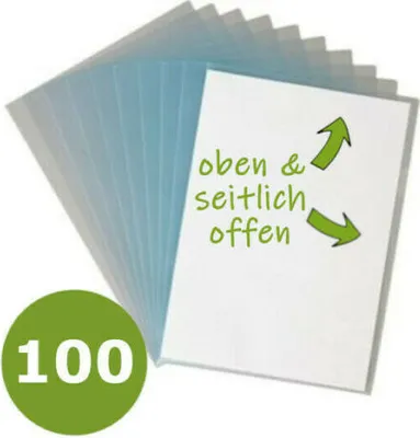 Produktbild von 100 x  Durable DIN A4 Prospekthüllen Klarsichthüllen DICK oben und seitlich offen 120my