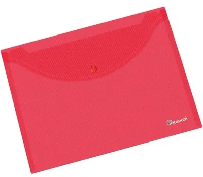 Immagine prodotto di Cartellina a busta A4 trasparente rossa - Titanum