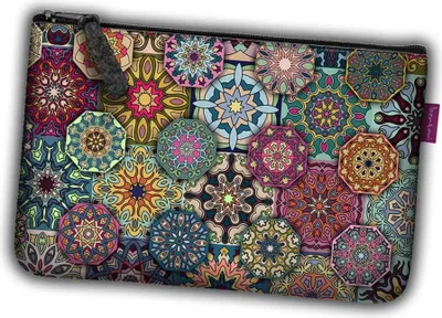 Obrázok produktu pre Kozmetická taštička Bertoni Pocket Openwork 24x15 cm - ekologická, odolná a praktická funkčná plstená kozmetická taštička s originálnym dizajnom antracyt Valencia