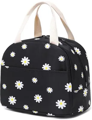 Produktbild von Isolierte Lunchbox für Frauen, Mädchen, Schule, Arbeit, Reisen, schwarz