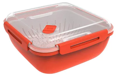 Produktbild von Dampfgarer 1,7 l MEMORY MICROWAVE, Farbe:Papaya Rot