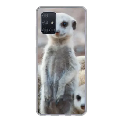 Produktbild von MuchoWow® Handyhülle Schutzhülle Hülle für Samsung Galaxy A51 Neugierige Erdmännchen Silikon Softcase Handy Hülle - Schutzabdeckung
