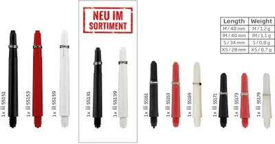 Produktbild von BULL'S UK-Nylon Shaft - im/schw. -- 1 Satz