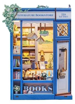 Produktbild von Baukasten Cutebee Booknook Literature Bookstore BJAA203 Holz 12 x 10 x 17 cm