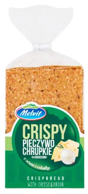 Obrázok produktu pre Melvit Crispy – chrumkavý chlieb so syrom a cibuľkou 130 g