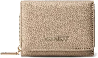 Produktbild von Frentree Damen Geldbörse mit Reißverschluss, kompakte Brieftasche mit 8 Kartenfächern, Schein- & Dokumentenfach, elegantes Portemonnaie für Alltag