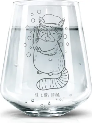 Produktbild von Mr. & Mrs. Panda Glas Waschbär - Transparent - Geschenk, Lustige Sprüche, Tagträumen, Seifenblasen, Wasserbecher, Trinkgefäß, Plan, Trinkglas, Waschen, Fröhlich, Tumbler