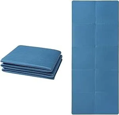 Produktbild von Yogamatte, rutschfest, tragbare Fitnessmatte, faltbar, leicht, Gymnastikmatte, Pilates, Sport, Reise-Yogamatte, 183 x 61 x 0,6 cm