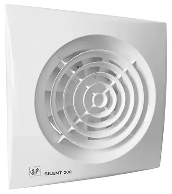 Productafbeelding van Soler & Palau Silent-200 Badkamer-/Toiletventilator - 230V AC - 16W - 180 m³/h - 33dB - IP45 - SILENT-200CRZ