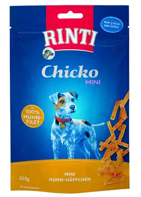 Produktbild von RINTI Chicko Mini Huhn Vorratspack, Snacks, Hund, Adult, Huhn, 225 g, Zuckerfrei