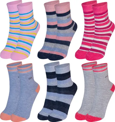Produktbild von OCERA 6 Paar Thermo Socken für Kinder im Farbmix - Ringel 23/26