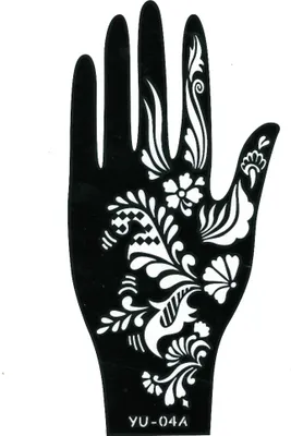 Produktbild von Henna Tattoo Schablone für die linke Hand